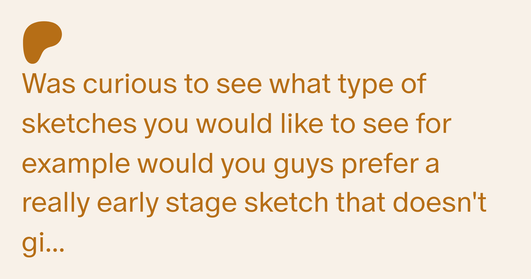 Sketches question | Patreon