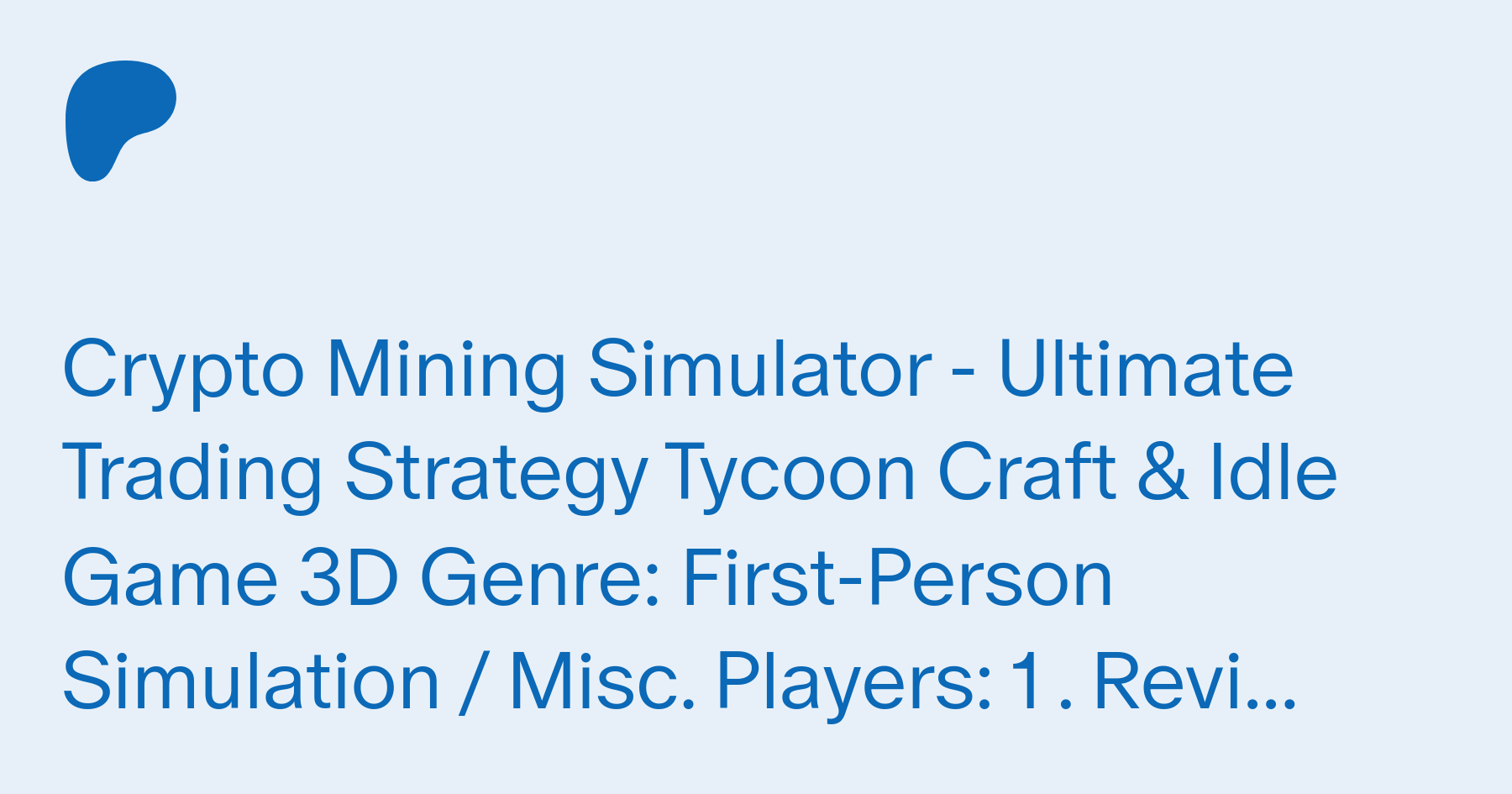 Crypto Mining Simulator - Ultimate Trading Strategy Tycoon Craft & Idle Game  3D for Nintendo Switch - Nintendo Official Site