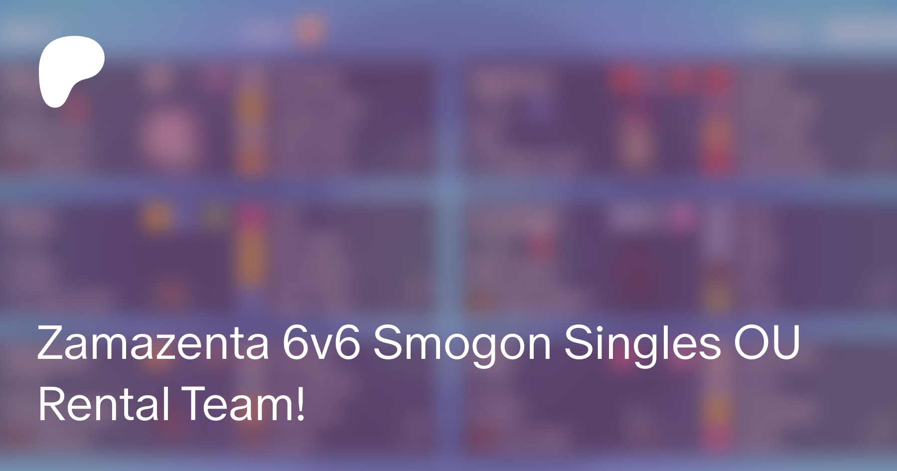 Zamazenta 6v6 Smogon Singles OU Rental Team!