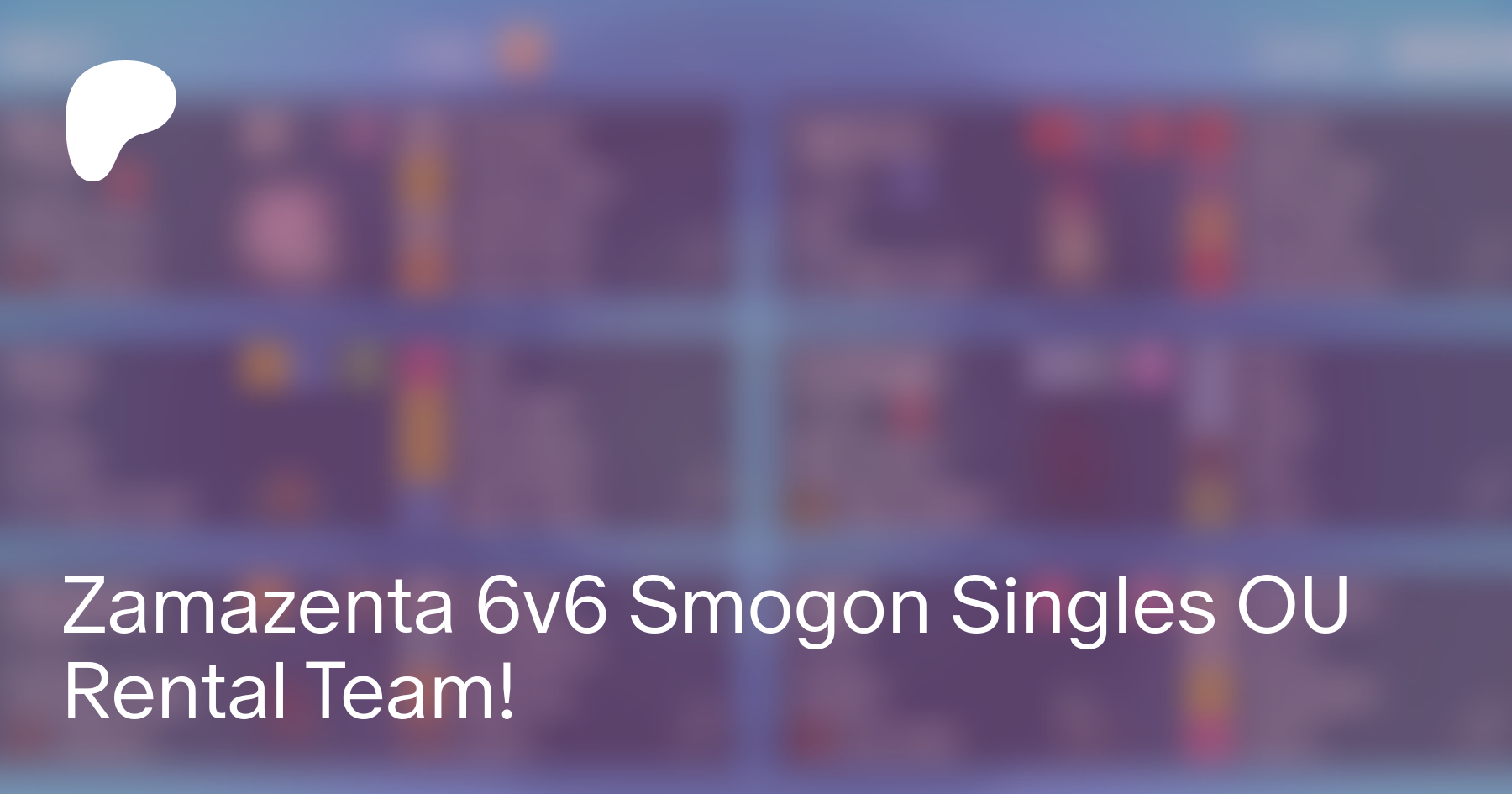 Zamazenta 6v6 Smogon Singles OU Rental Team!