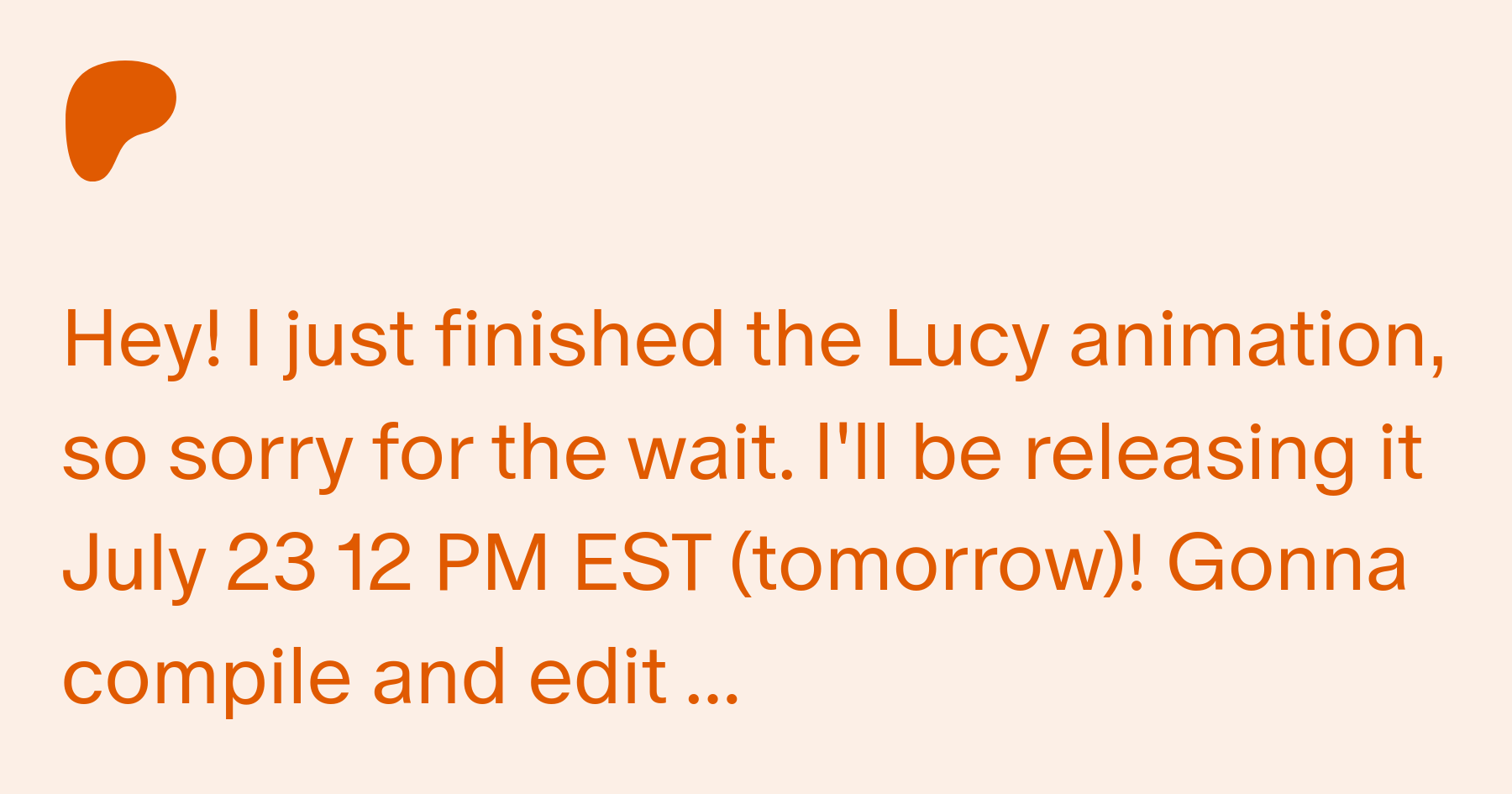 Cyberpunk Lucy animation tomorrow! | Patreon