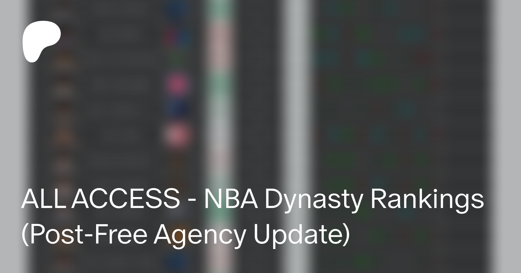 Dynasty Rankings Posts •