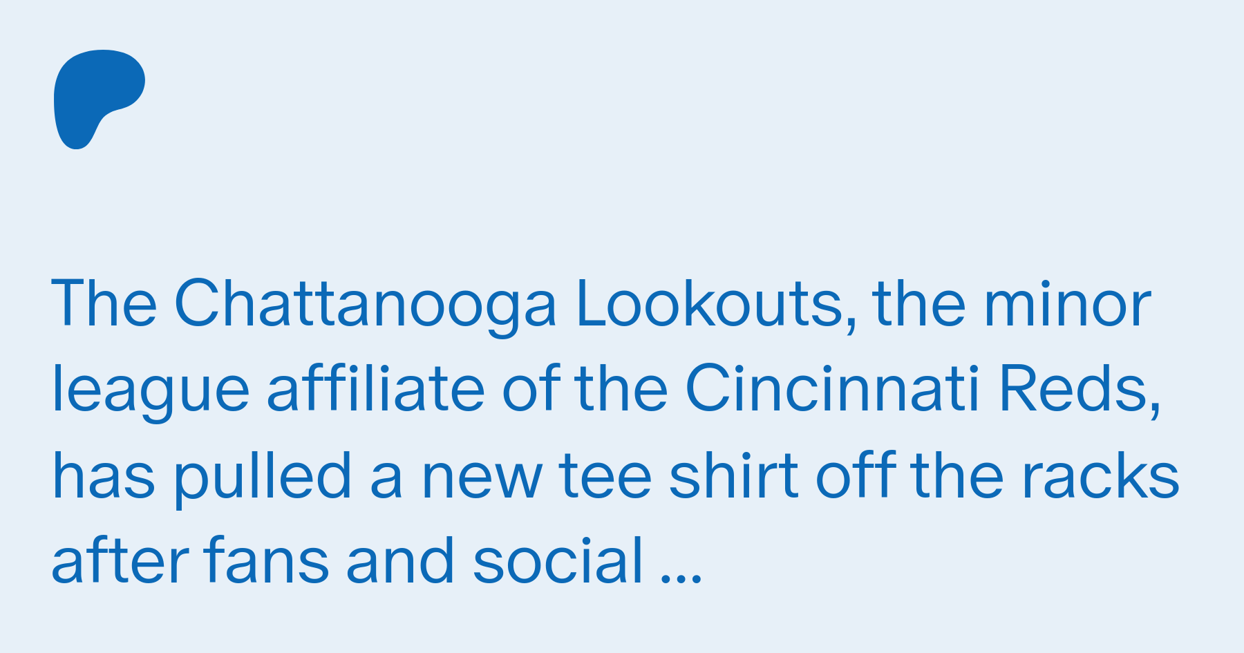 Chattanooga Lookouts shirt removed from website after fan posts