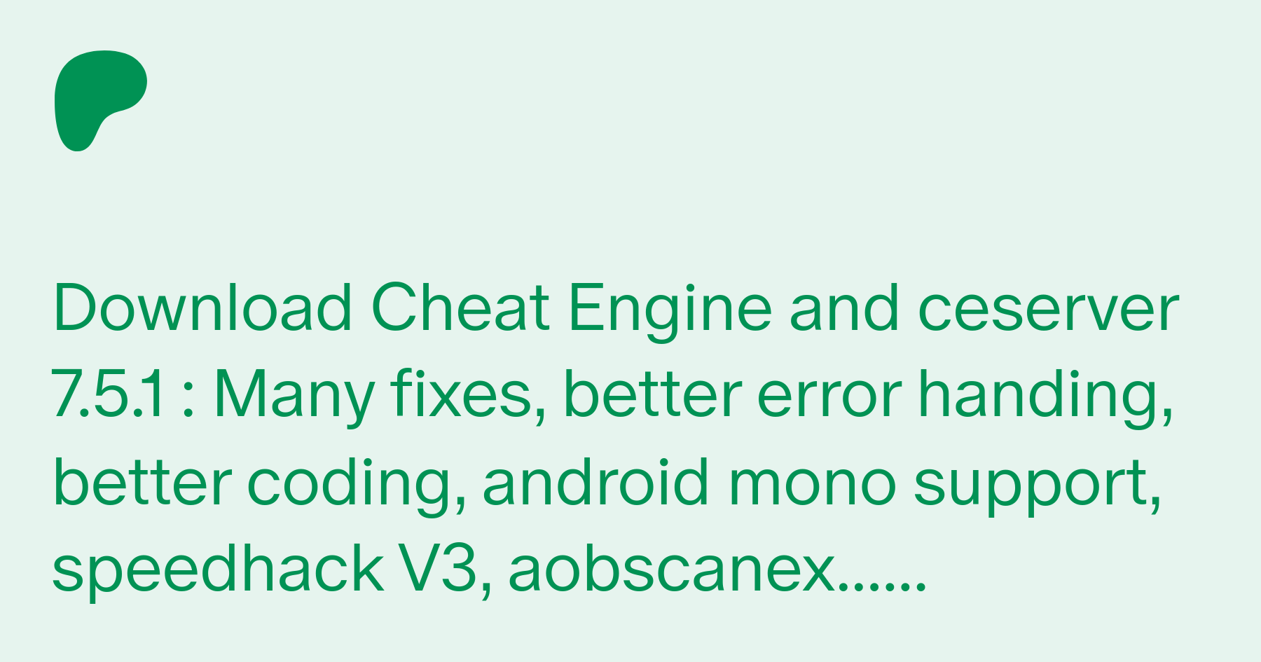Cheat Engine 7.5 - Download for PC Free