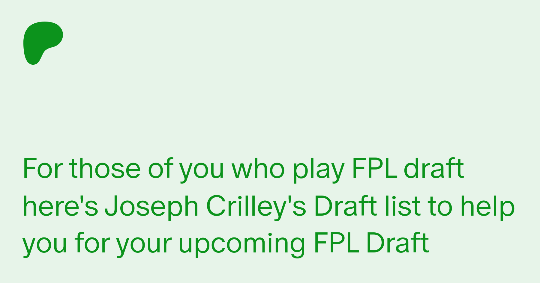 How to play FPL Draft