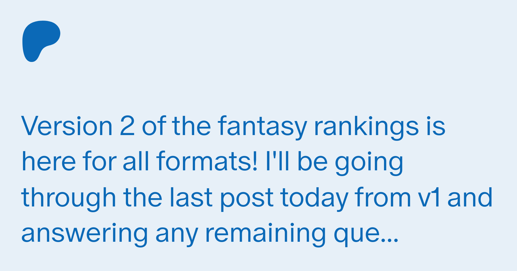 2023 Fantasy Rankings v2.0 for PPR, Half-PRR, and Standard scoring!