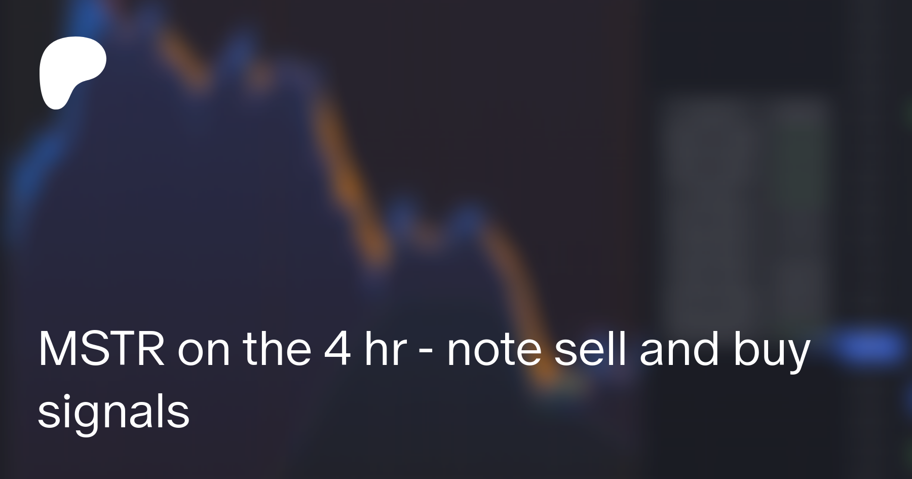 MSTR on the 4 hr - note sell and buy signals | Patreon