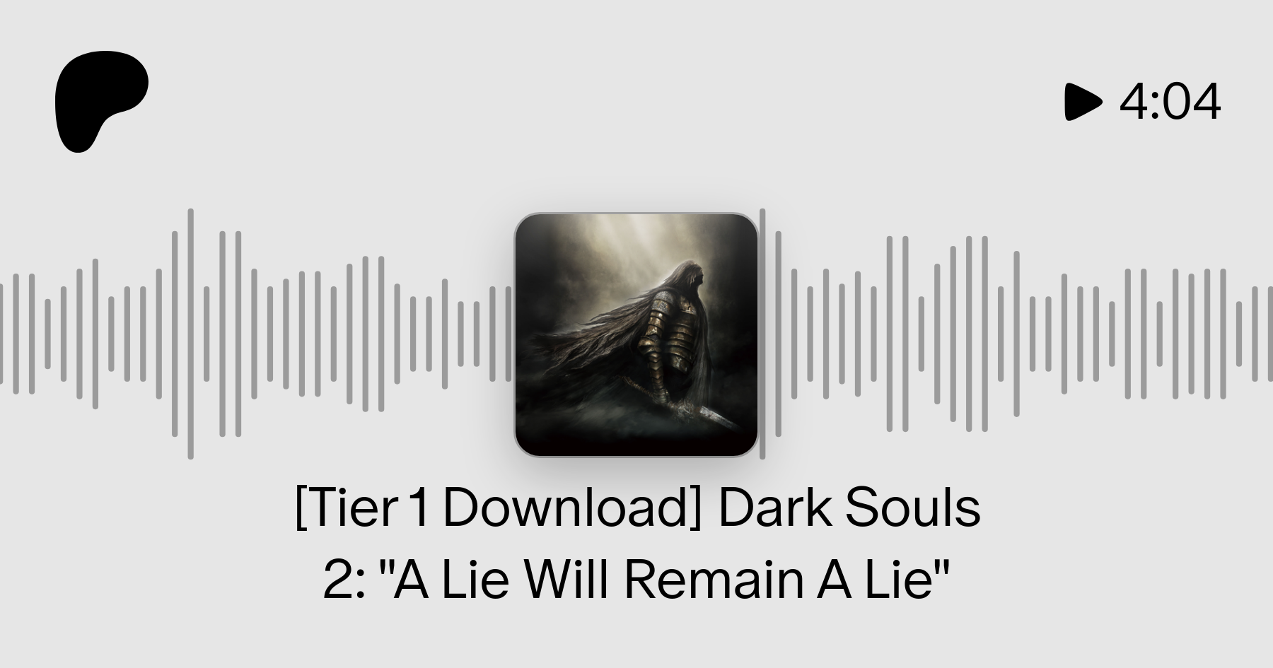 Dark Souls 2: A Lie Will Remain A Lie (Aldia, Scholar of The First Sin  Cover)