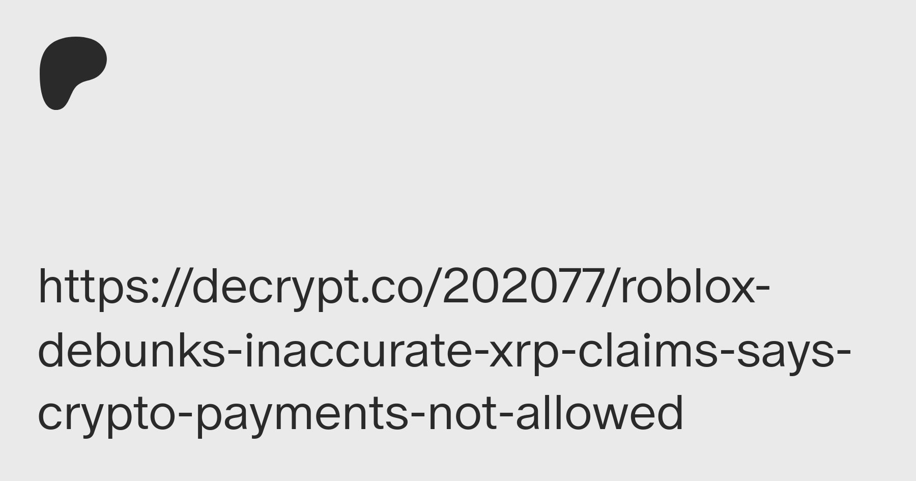 Roblox Debunks 'Inaccurate' XRP Support Claims, Says Crypto