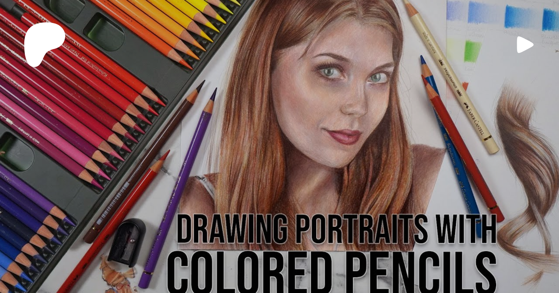 Drawing blond hair with colour pencils