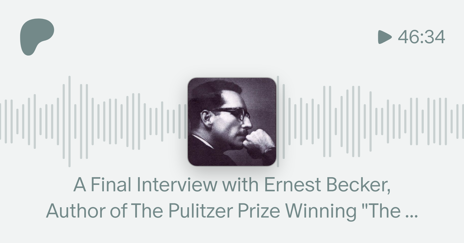 A Final Interview with Ernest Becker, Author of The Pulitzer Prize Winning  The Denial of Death, And A Fond Farewell to the Wonderful Ernest Becker  Foundation