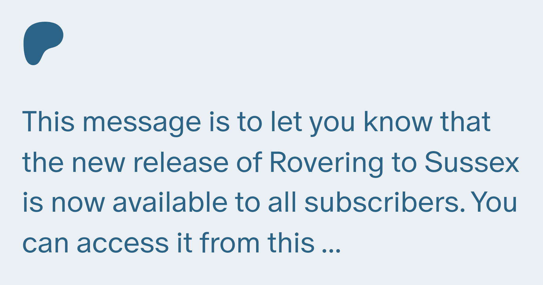 Rovering to sussex