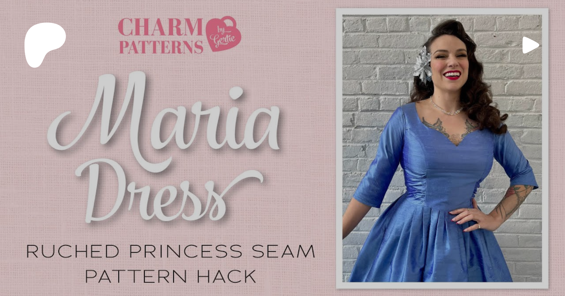 Ruched princess seam pattern hack - Charm Patterns